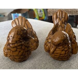 Pair Of Vintage‎ Ceramic Mourning Doves, Turtle Doves Brown